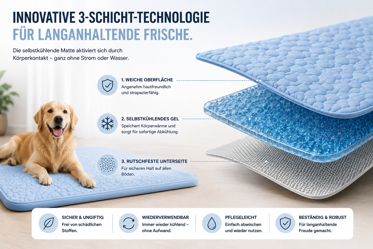 Luvito - CoolRest selbstkühlende Hundematte
