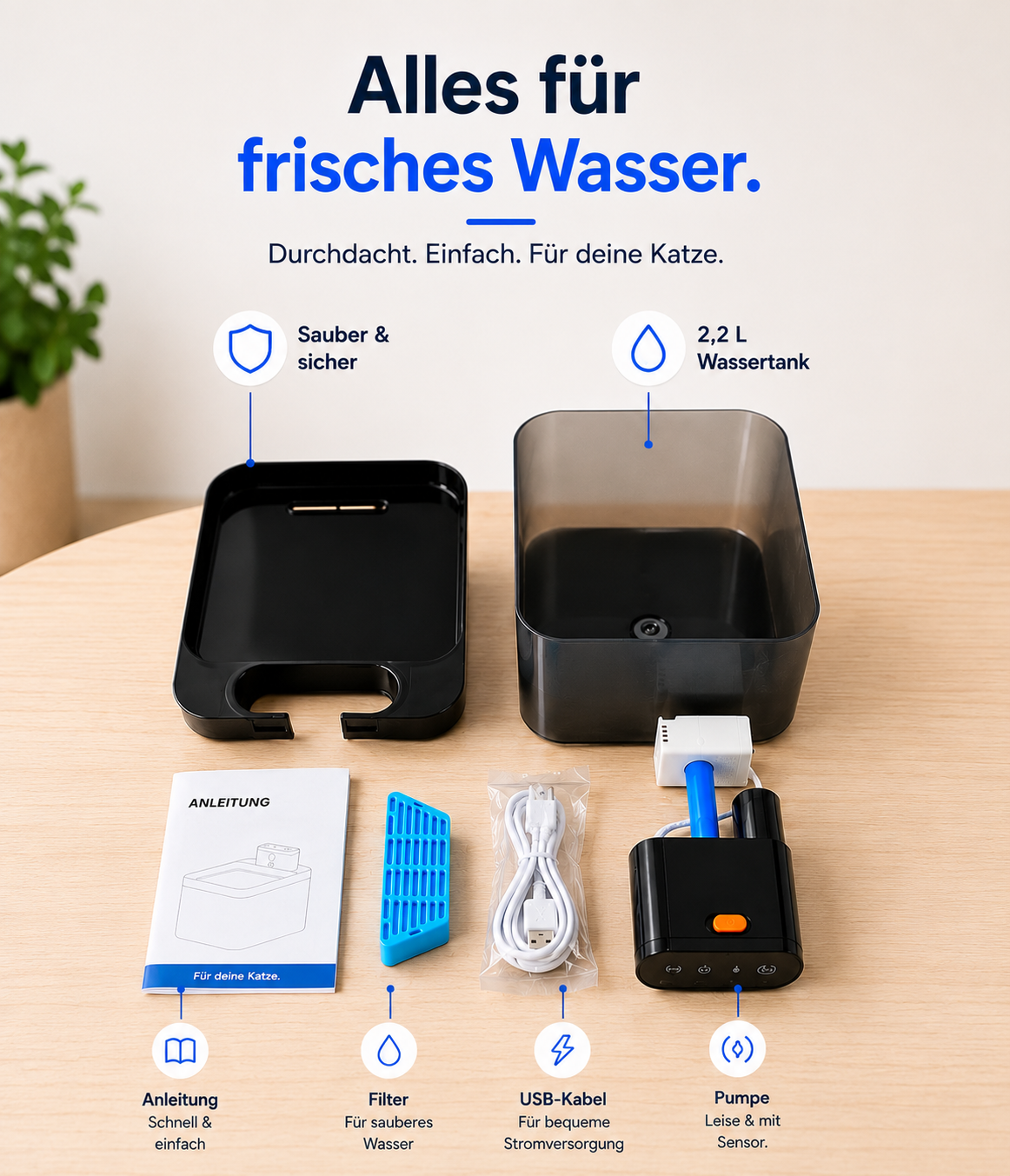 Luvito - Haustier Trinkbrunnen
